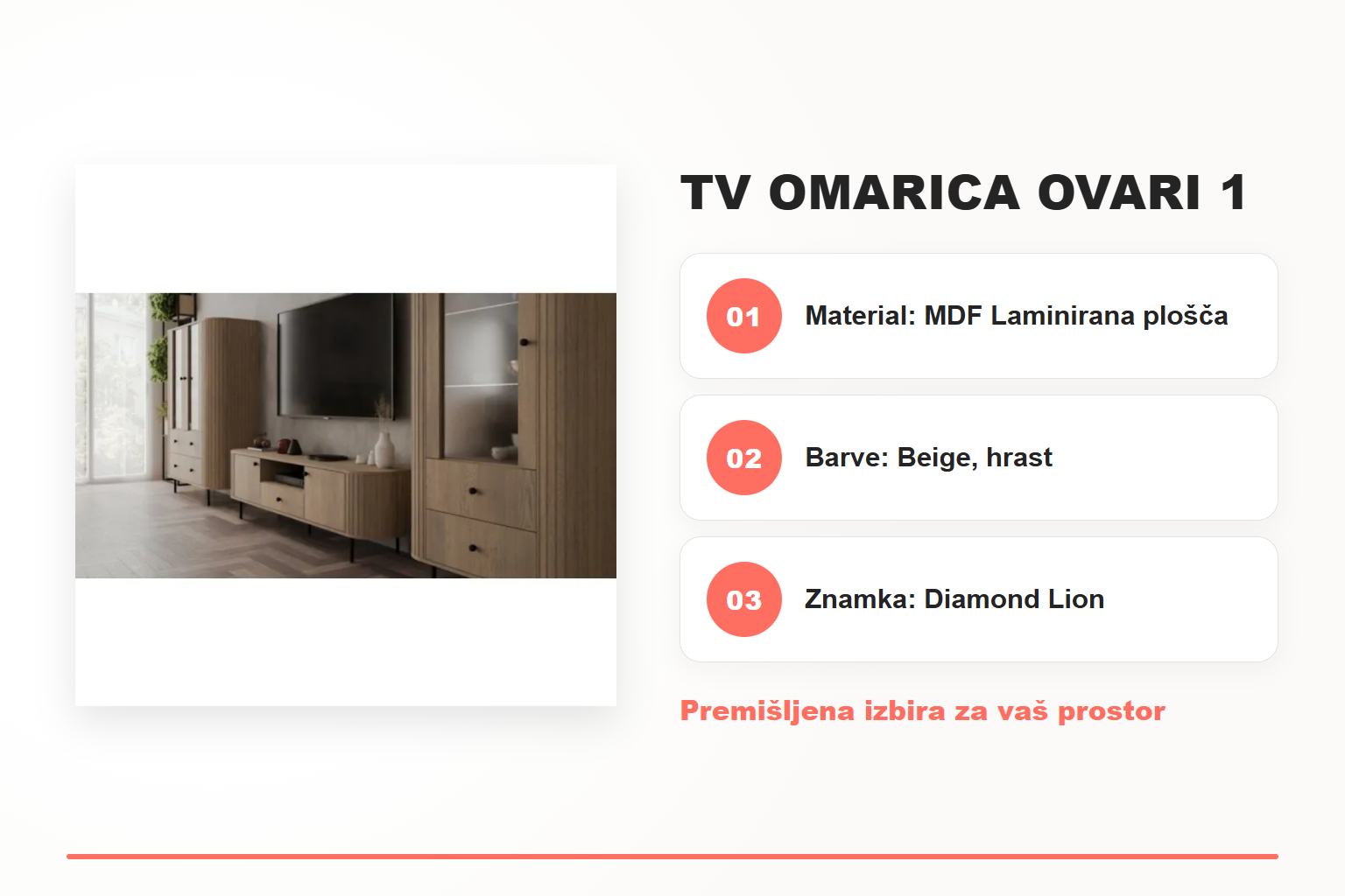 TV omarica OVARI 1 – pregled ključnih lastnosti