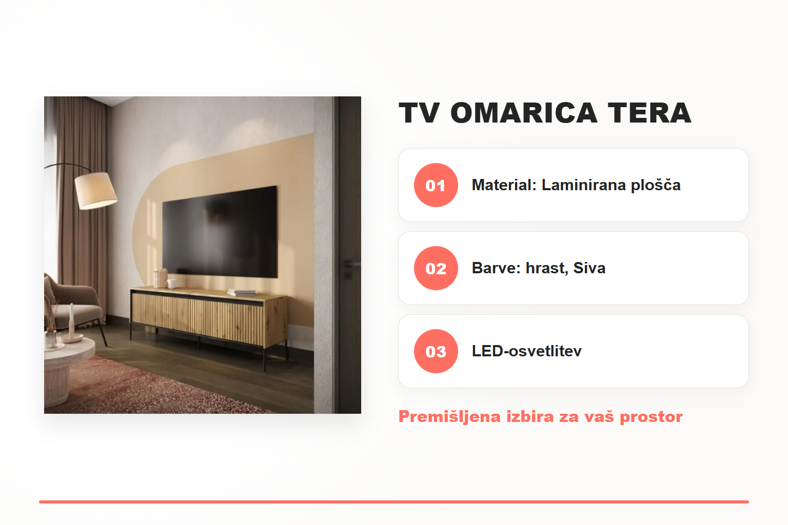 TV omarica TERA – pregled ključnih lastnosti