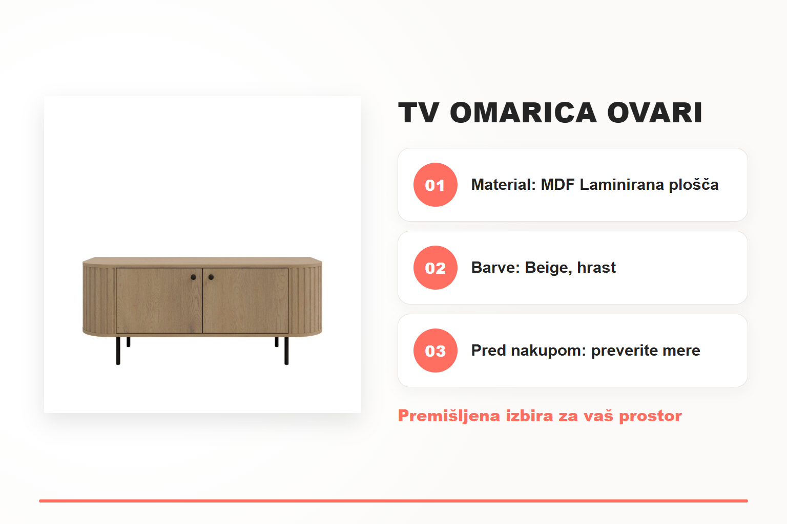 TV omarica OVARI – pregled ključnih lastnosti