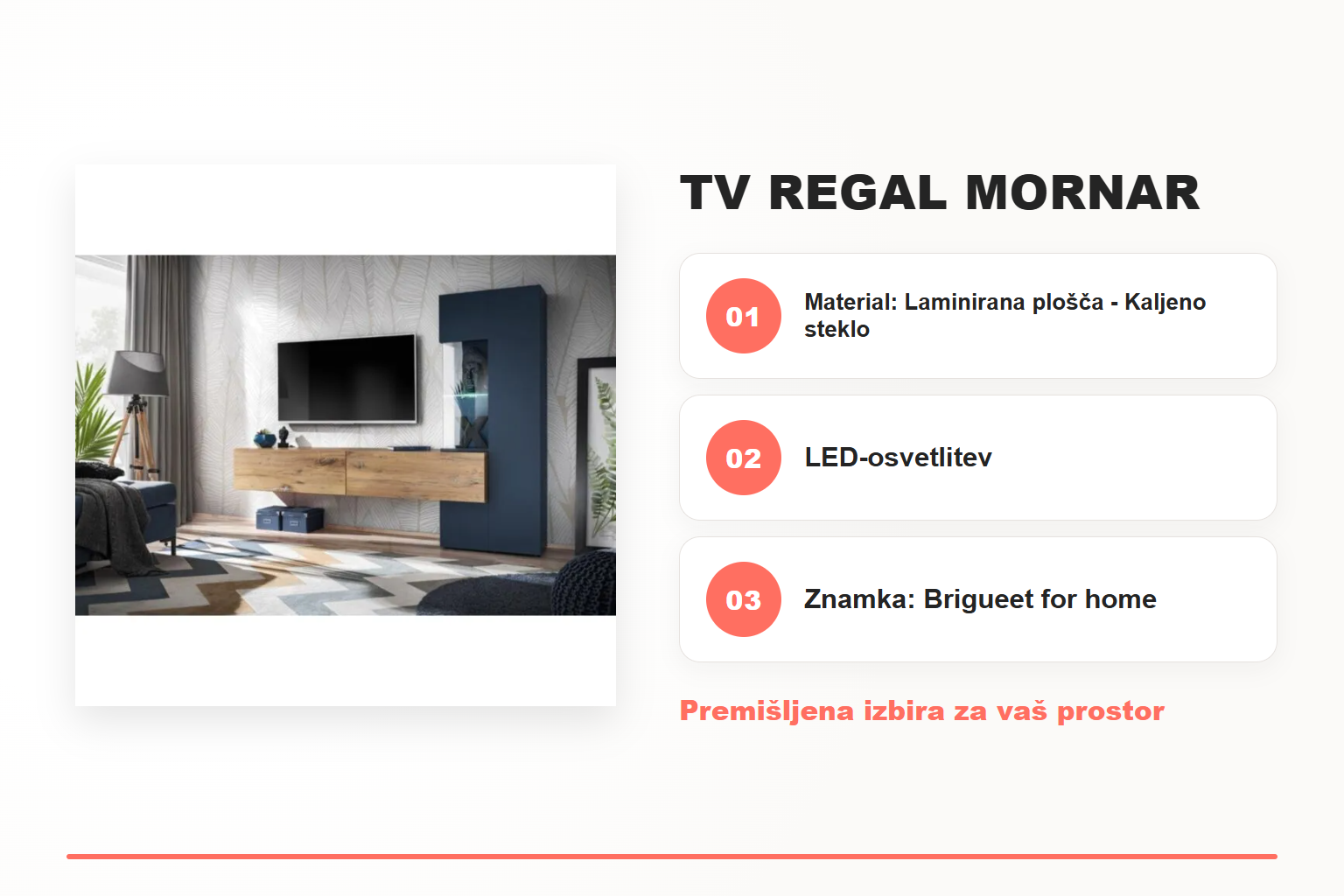 TV regal MORNAR – pregled ključnih lastnosti