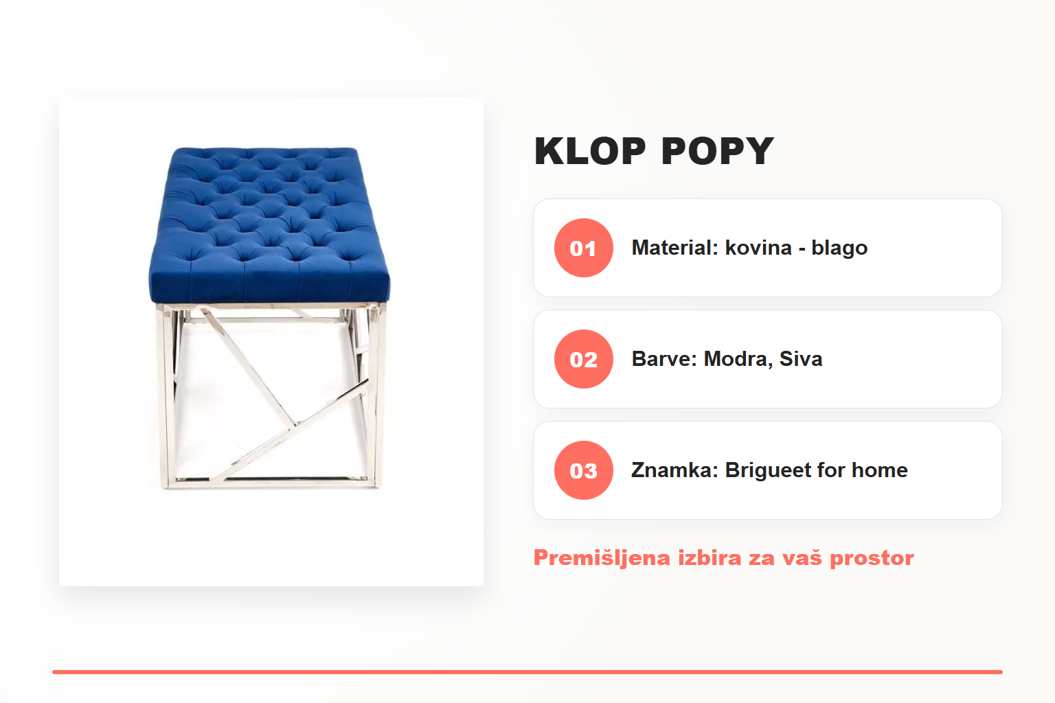Klop POPY – pregled ključnih lastnosti