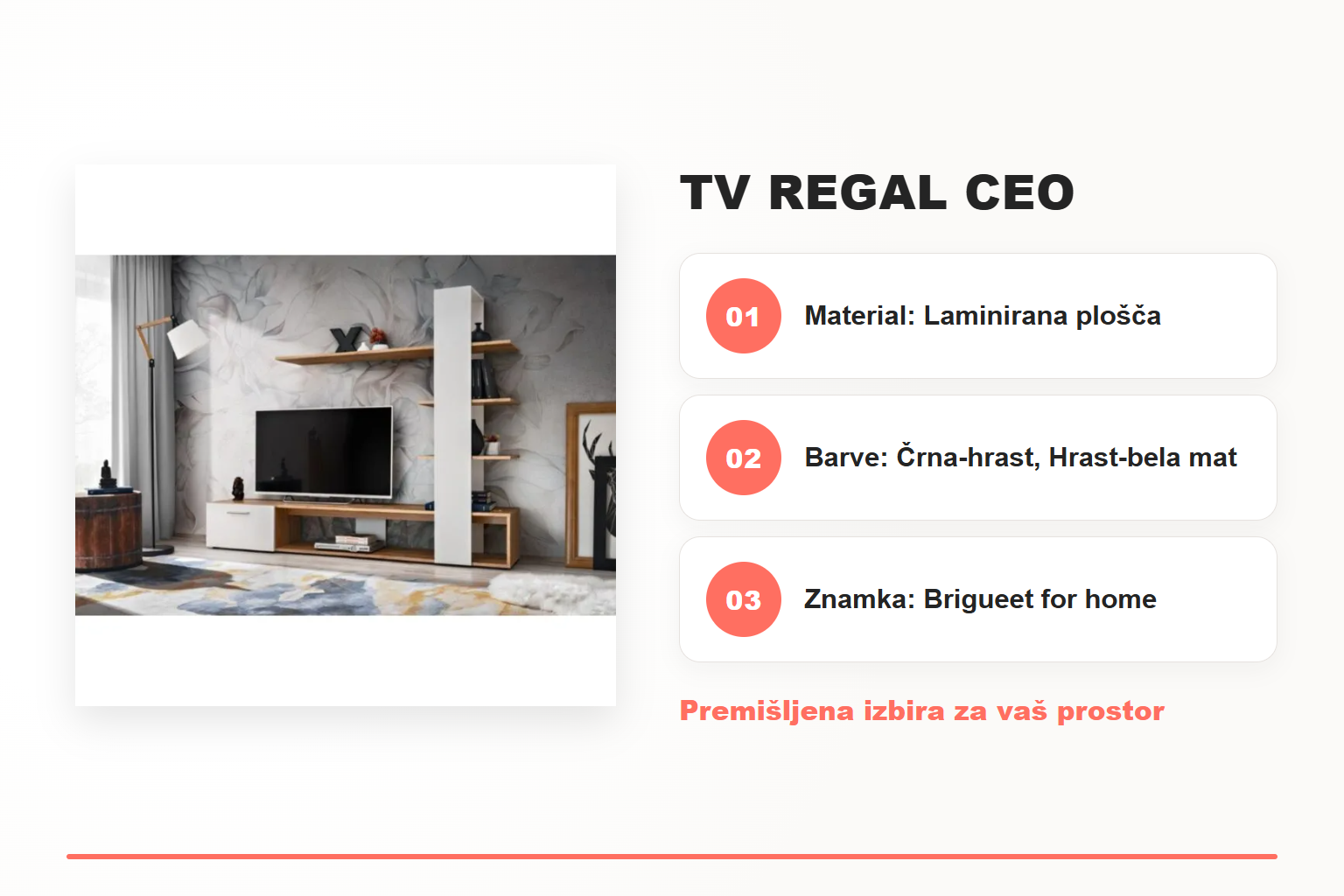 TV regal CEO – pregled ključnih lastnosti