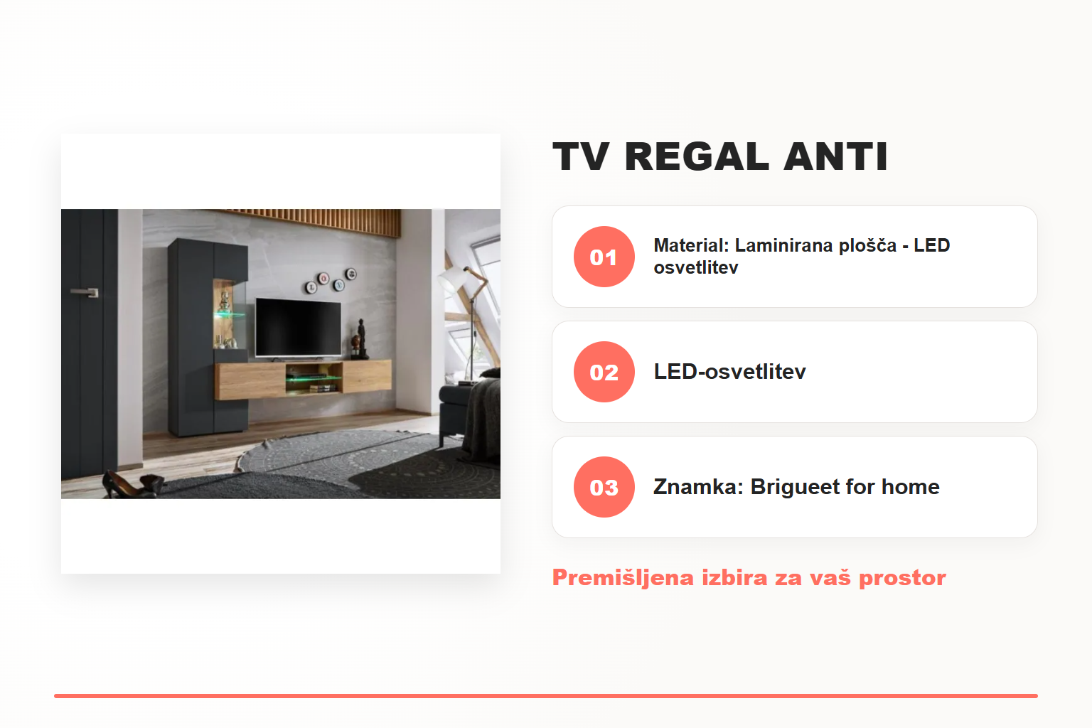 TV regal ANTI – pregled ključnih lastnosti