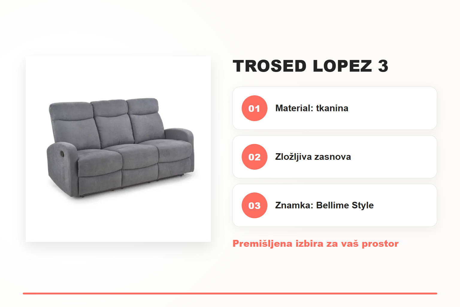 Trosed LOPEZ 3 – pregled ključnih lastnosti