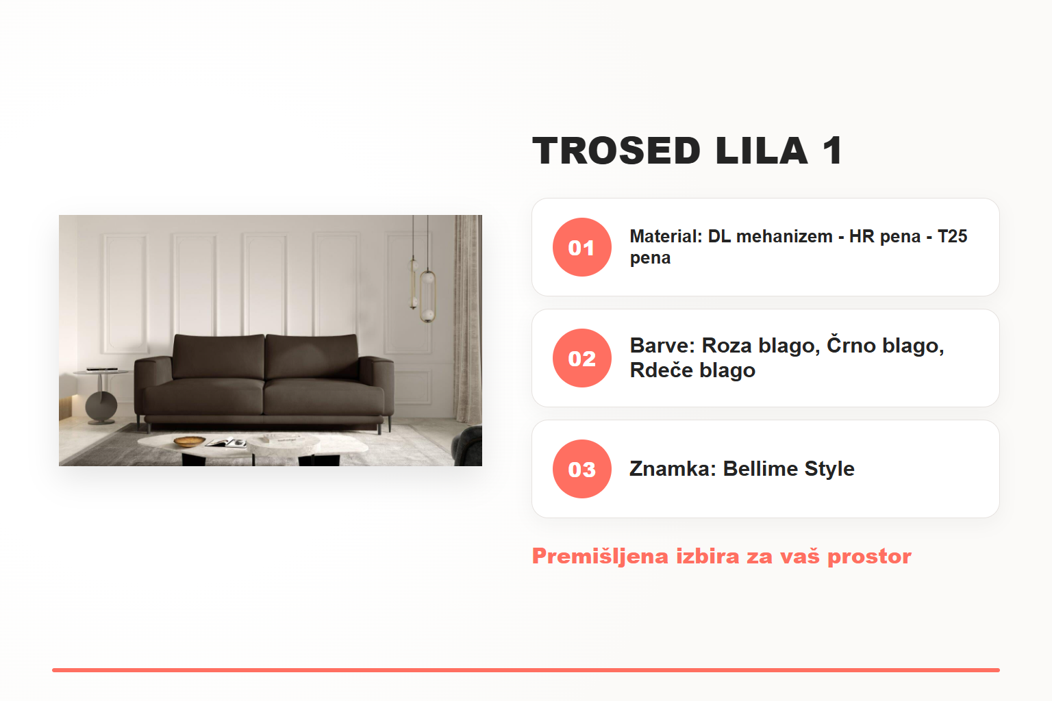 Trosed LILA 1 – pregled ključnih lastnosti