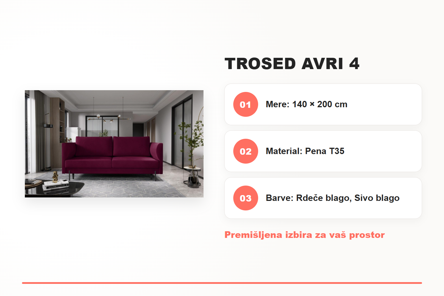 Trosed AVRI 4 – pregled ključnih lastnosti