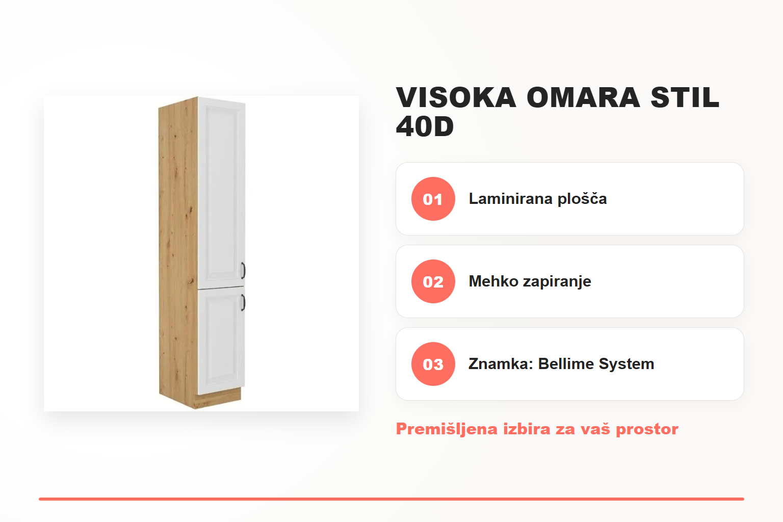 Visoka omara STIL 40D – pregled ključnih lastnosti