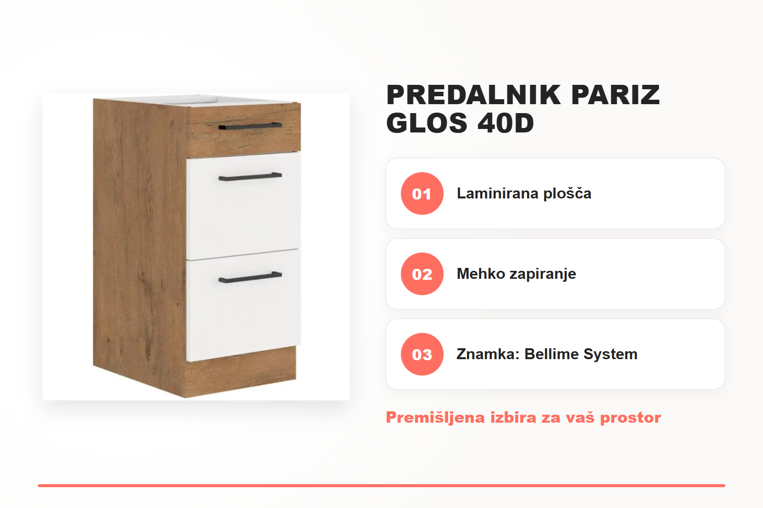 Predalnik PARIZ GLOS 40D – pregled ključnih lastnosti