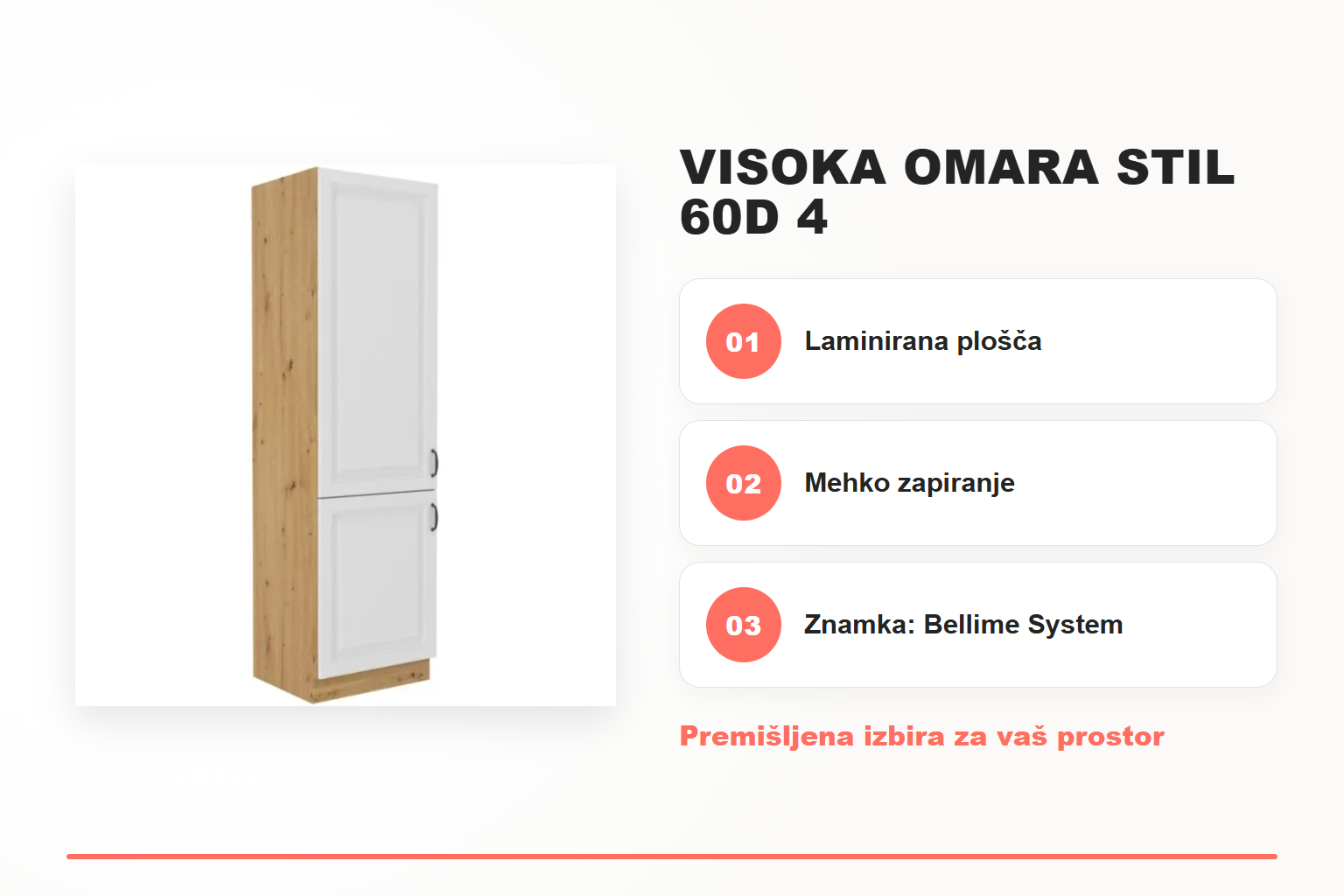 Visoka omara STIL 60D 4 – pregled ključnih lastnosti
