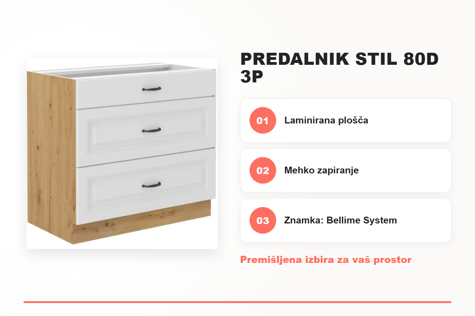 Predalnik STIL 80D 3P – pregled ključnih lastnosti