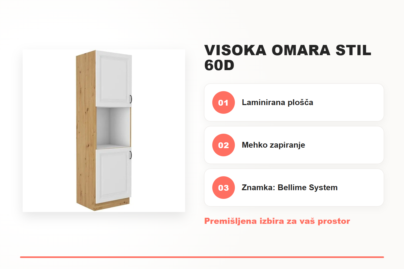 Visoka omara STIL 60D – pregled ključnih lastnosti