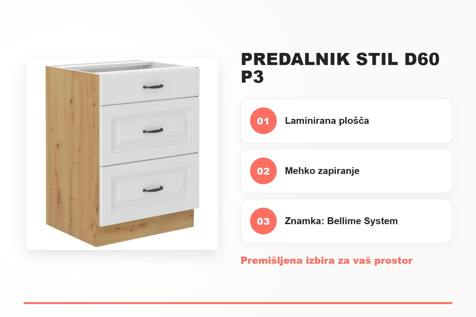 Predalnik STIL D60 P3 – pregled ključnih lastnosti
