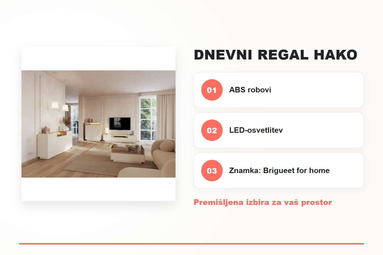 Dnevni regal HAKO – pregled ključnih lastnosti